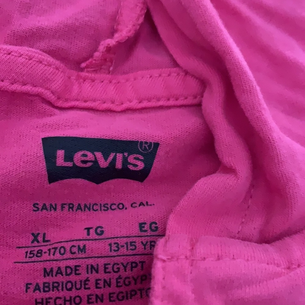 Children’s Levi’s Pink Hoodie Size XL - Picture 3 of 4